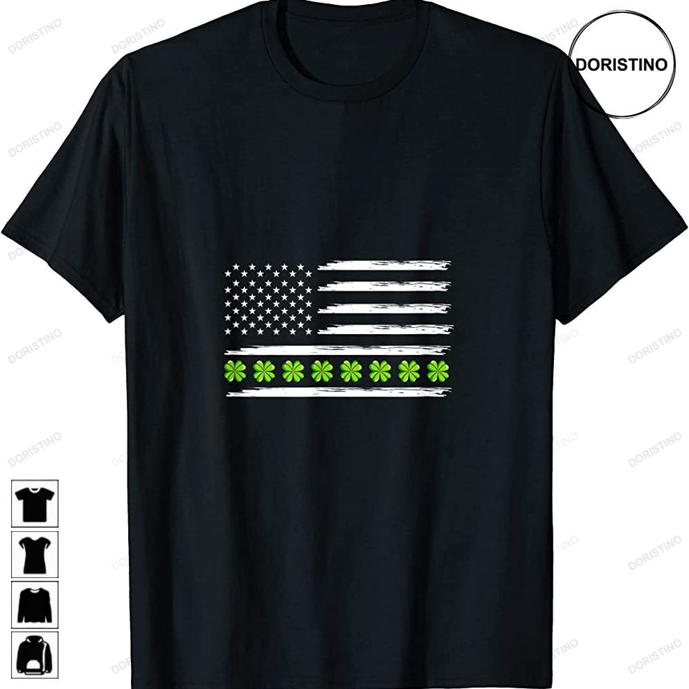 American Flag St Patricks Day Vintage Irish Lucky Awesome Shirts