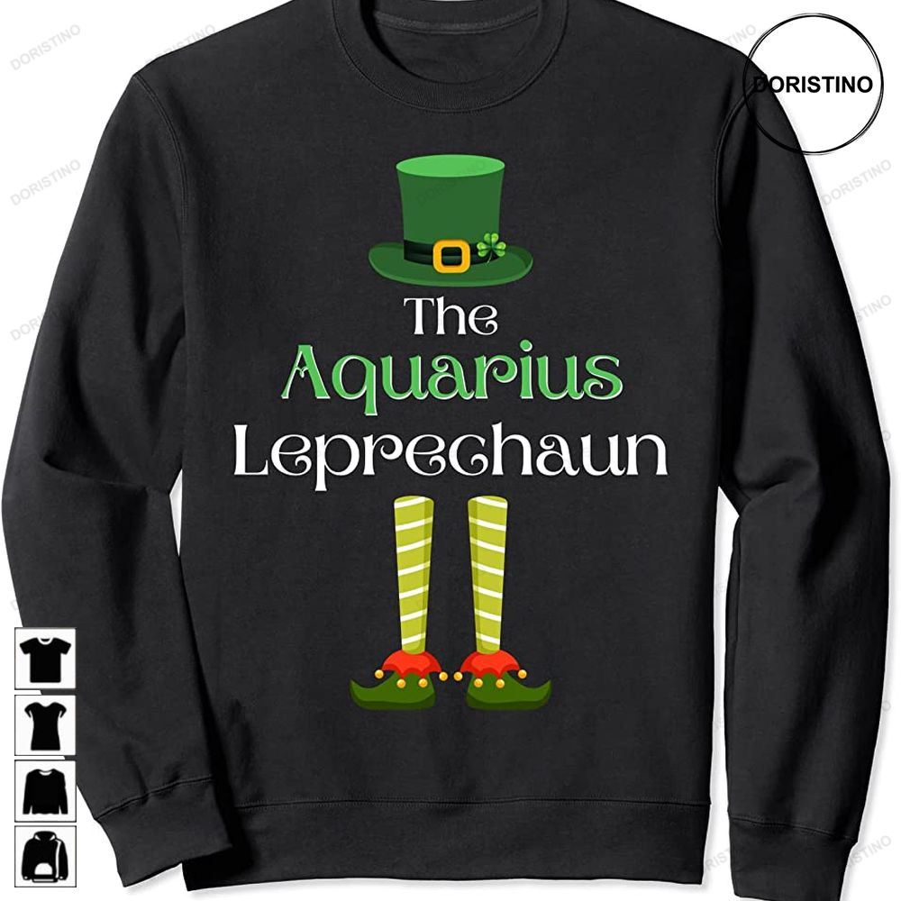 Aquarius Leprechaun Matching Family Group St Patricks Day Limited Edition T-shirts