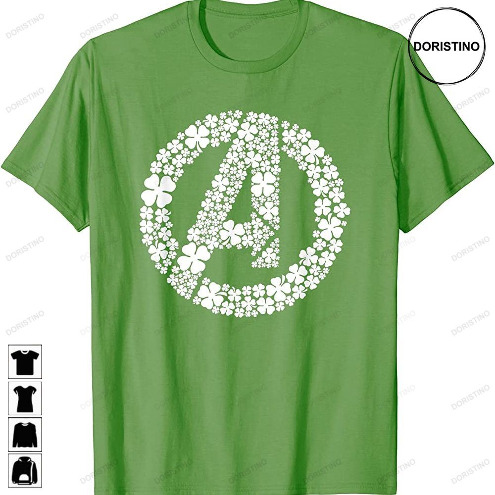 Avengers Logo Lucky Shamrocks St Patricks Day Green Limited Edition T-shirts