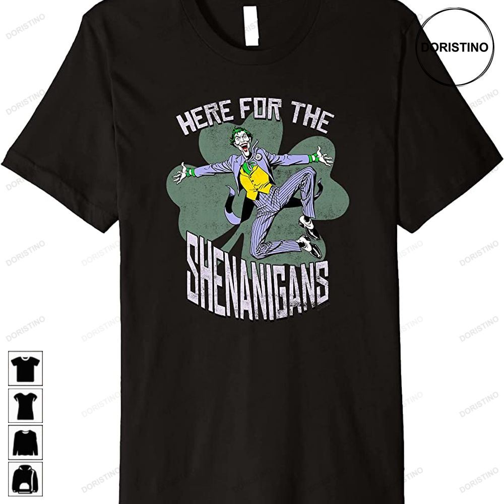 Batman St Patricks Day Joker Shenanigans Premium Awesome Shirts