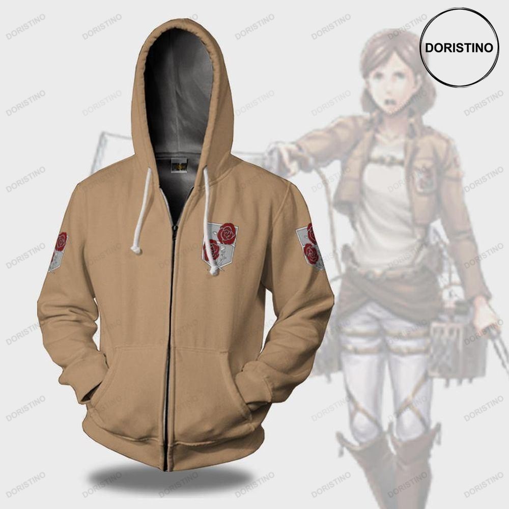 Garrison Attack On Titan Anime Cosplay Casual All Over Print Hoodie