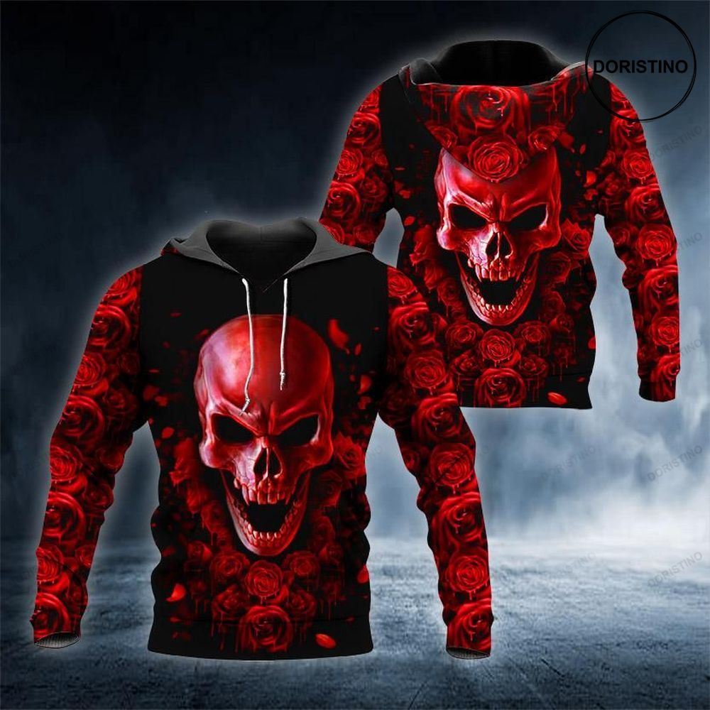 Ghost Rose Blood Skull Limited Edition 3d Hoodie