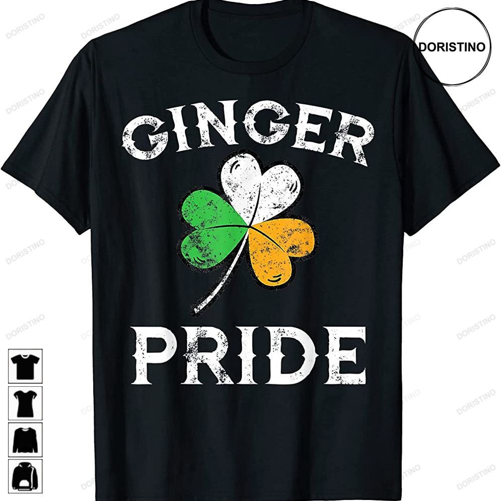 Ginger Pride St Patricks Day Irish Flag Clover Trending Style