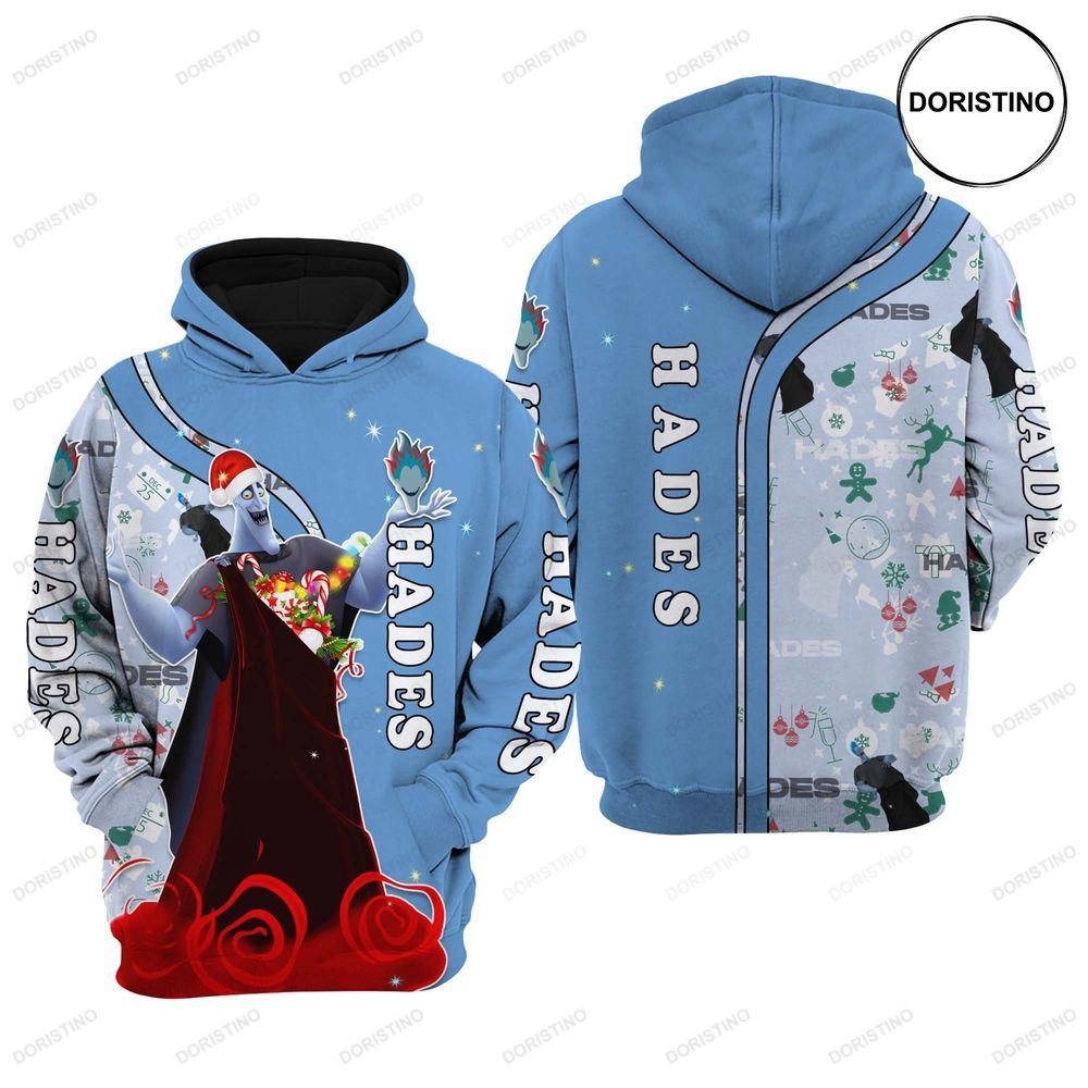 Hades Blue Christmas Awesome 3D Hoodie