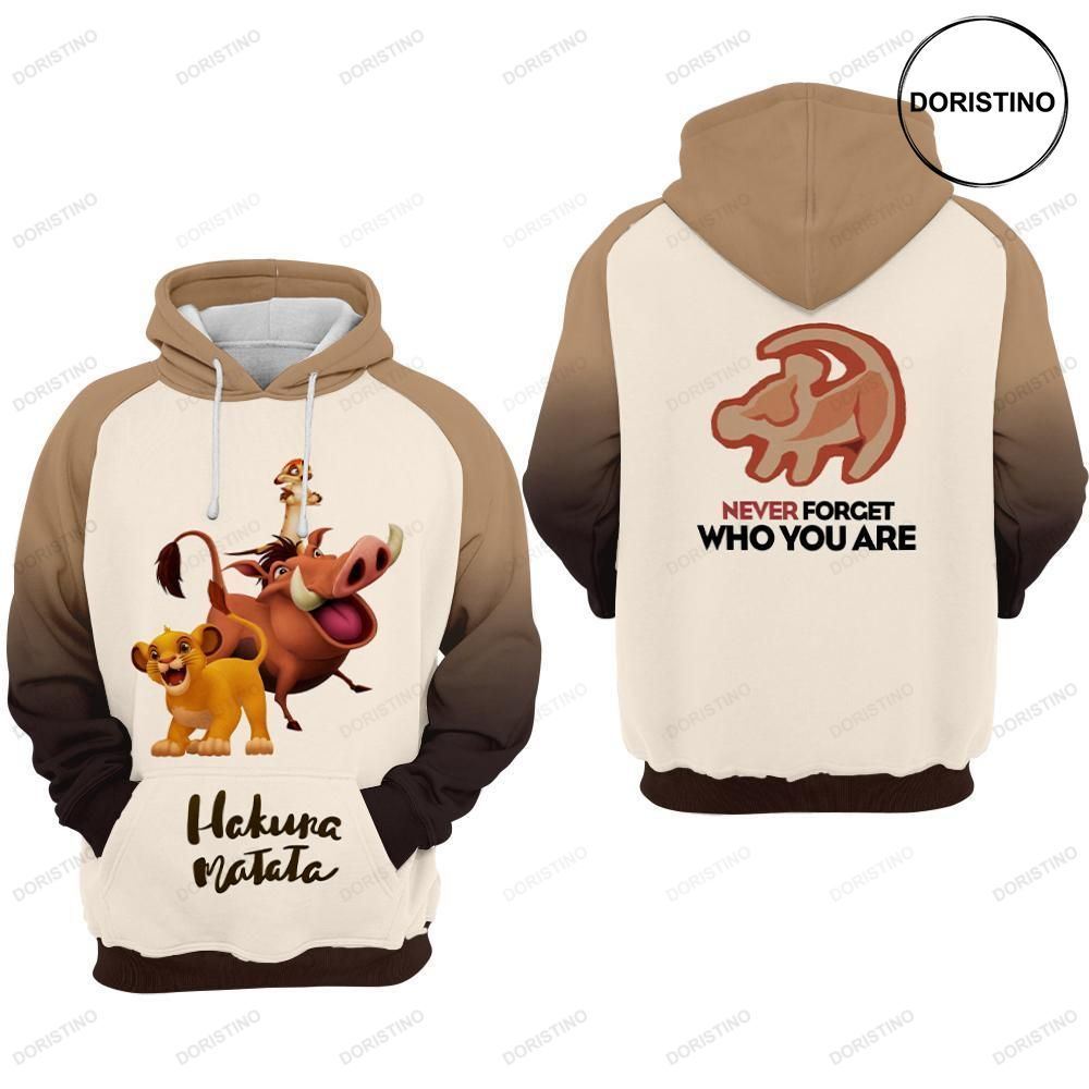 Hakuna Matata Cartoon Lion The King Never Forget Who Are You All Over Print Hoodie