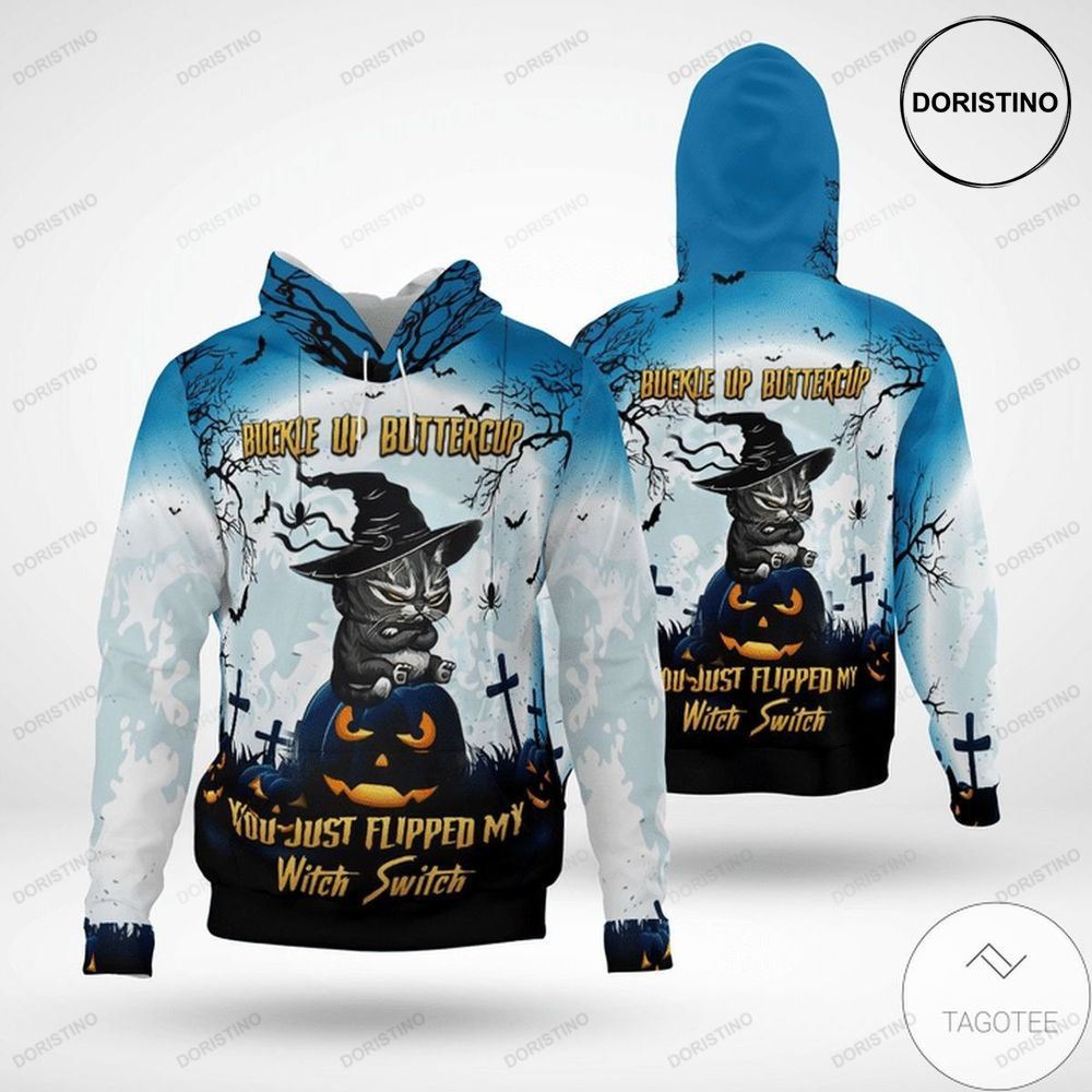 Halloween Grumpy Cat Buckle Up Buttercup Limited Edition 3d Hoodie