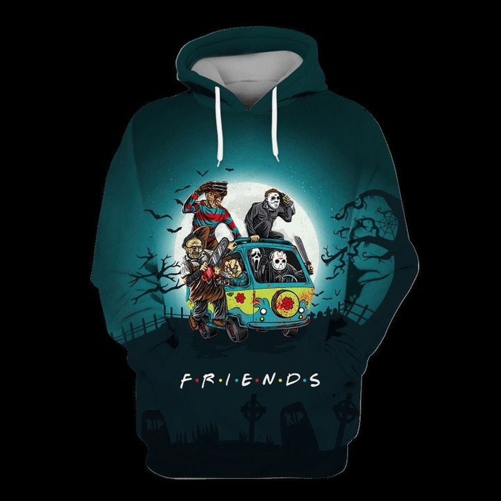Halloween Horror Killer Big Moon Full And Sweat Limited Edition 3d Hoodie