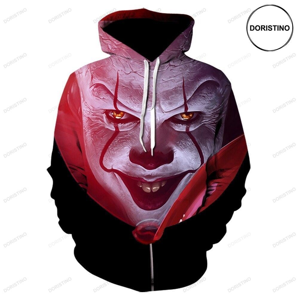 Halloween It Film Face All Horror Character All Over Print Hoodie