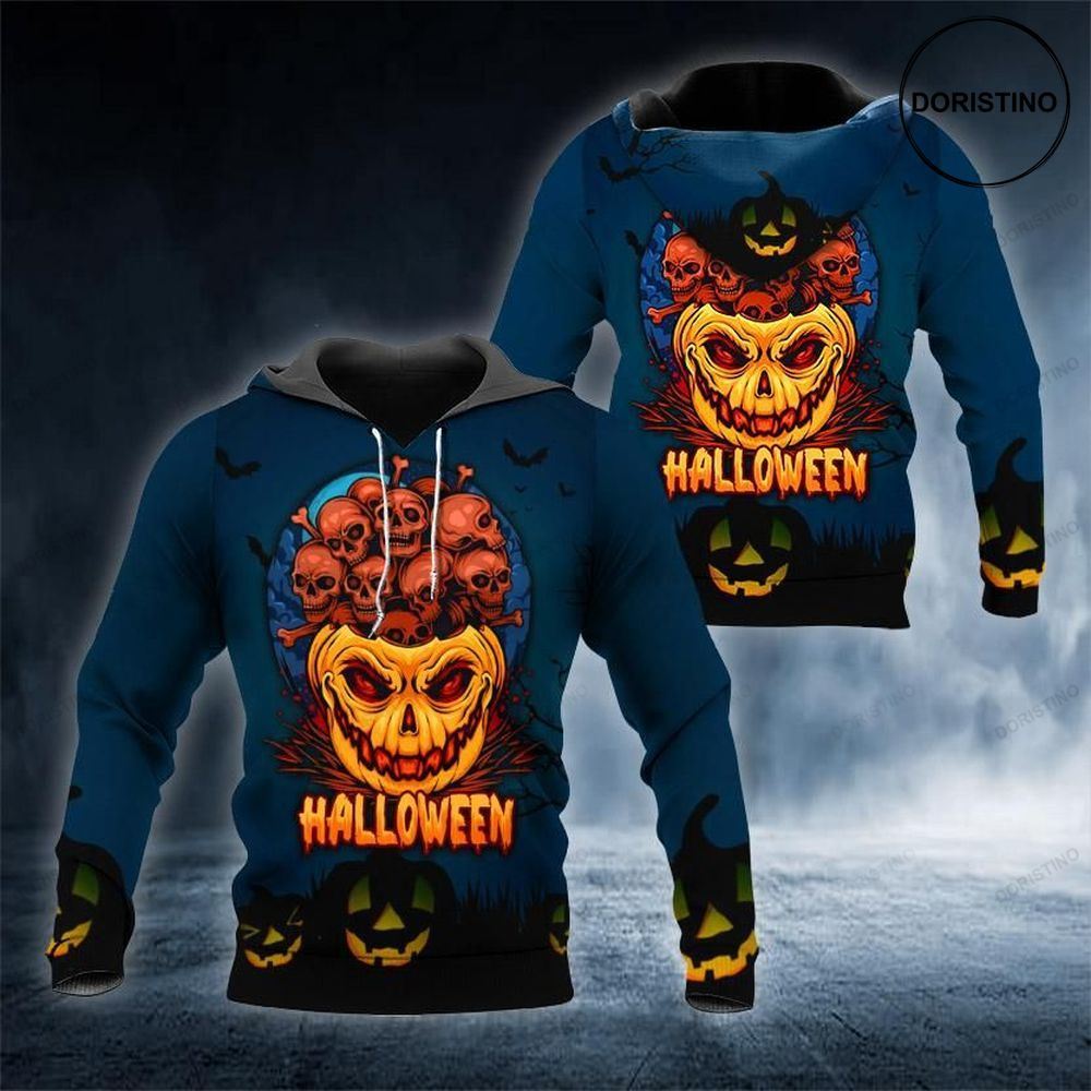 Halloween Pumpkin Skull Limited Edition 3d Hoodie
