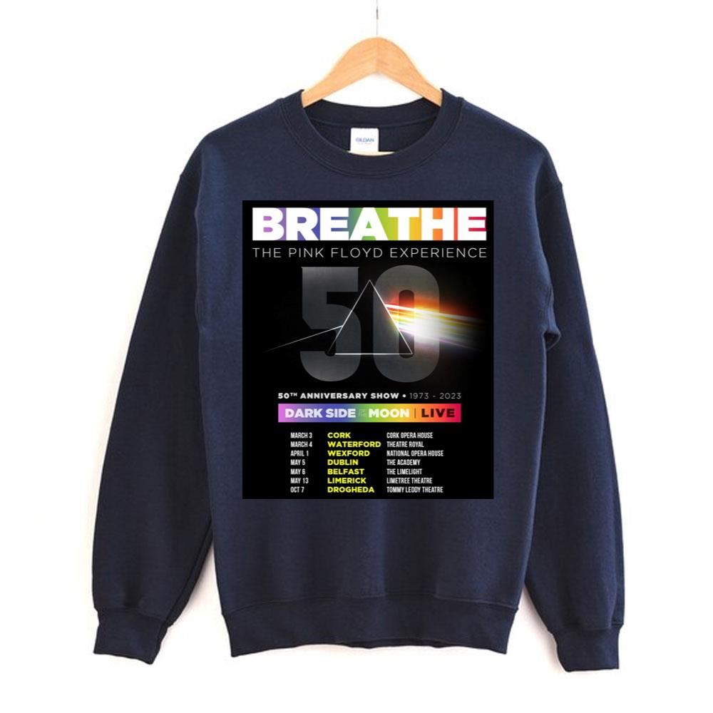 50th Anniversary Show 1973 2023 Breathe The Pink Floyd Experience Dates Limited Edition T-shirts