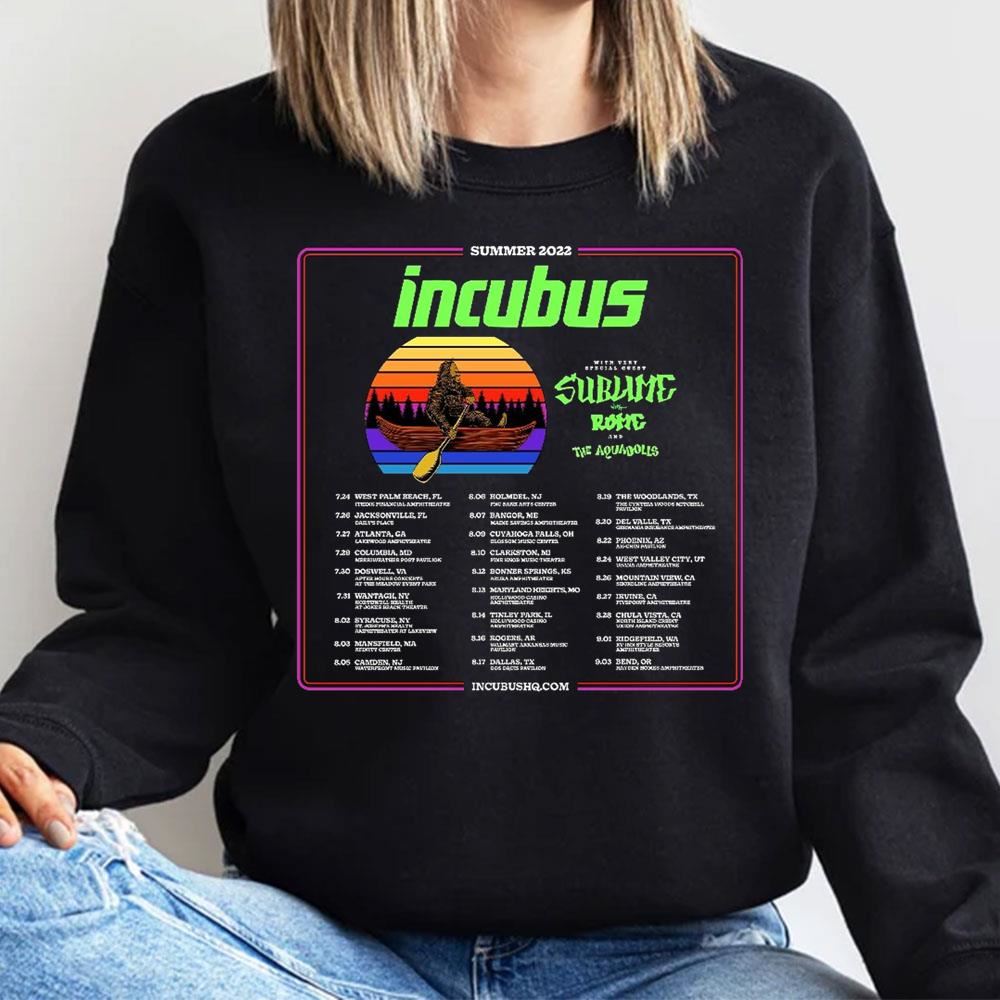 Summer 2022 Incubus Tous Dates Awesome Shirts