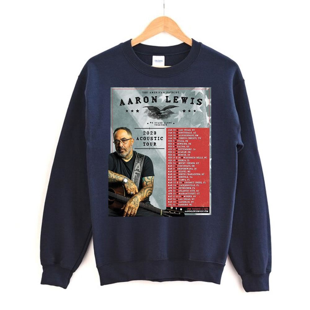 The American Patriot Aaron Lewis 2023 Acoustic Tour Dates Limited Edition T-shirts