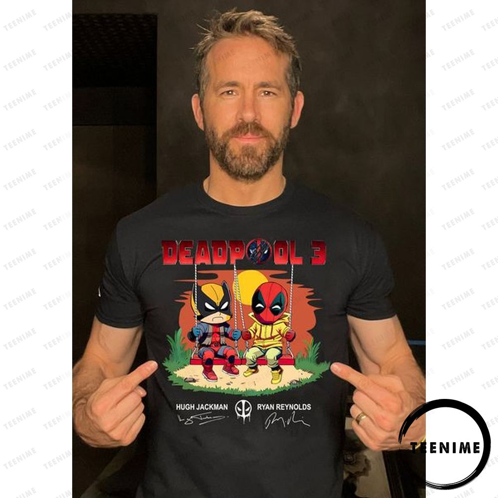 Hugh Jackman And Ryan Reynolds Deadpool Teenime Awesome T-shirt