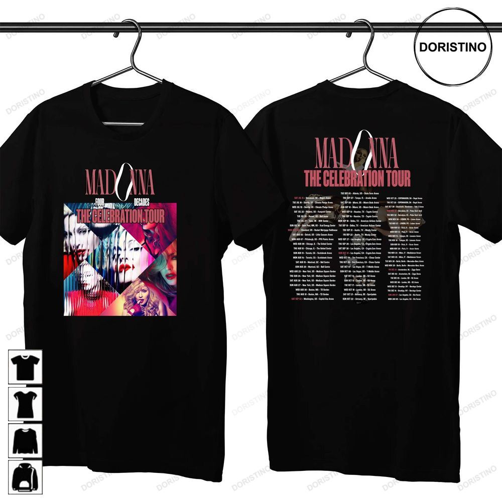 2023 Madonna Four Decades The Celebration World Tour Madonna Tour 2023 Queen Of Pop 2023 Music Tour Gifts Limited Edition T-shirts