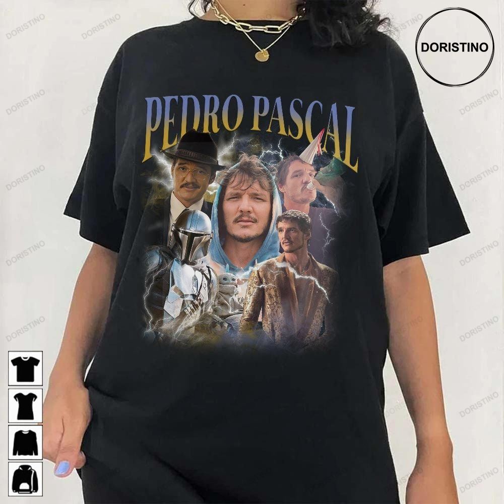 Actor Pedro Pascal Retro 90s Fan And Man Unisex Vintage 90s Trending Style