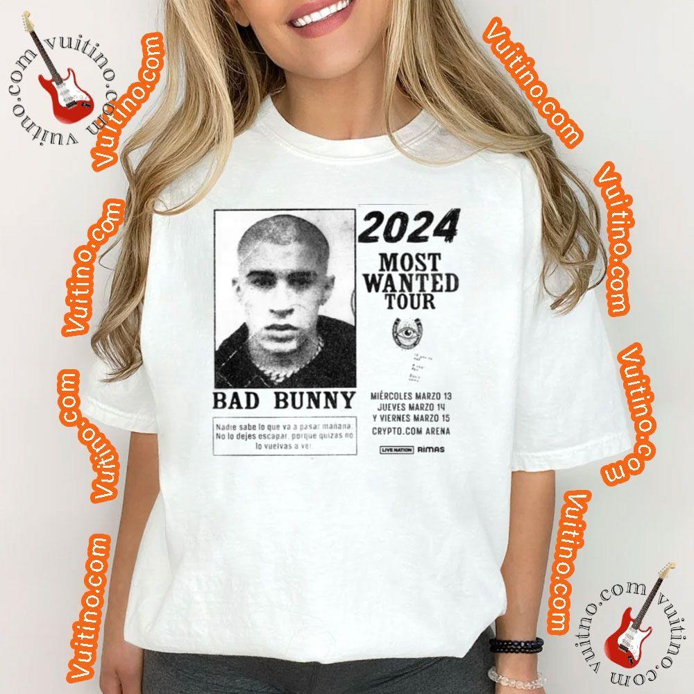 Art Bad Bunny Most Wanted Tour At Cryptocom Arena Los Angeles Apparel