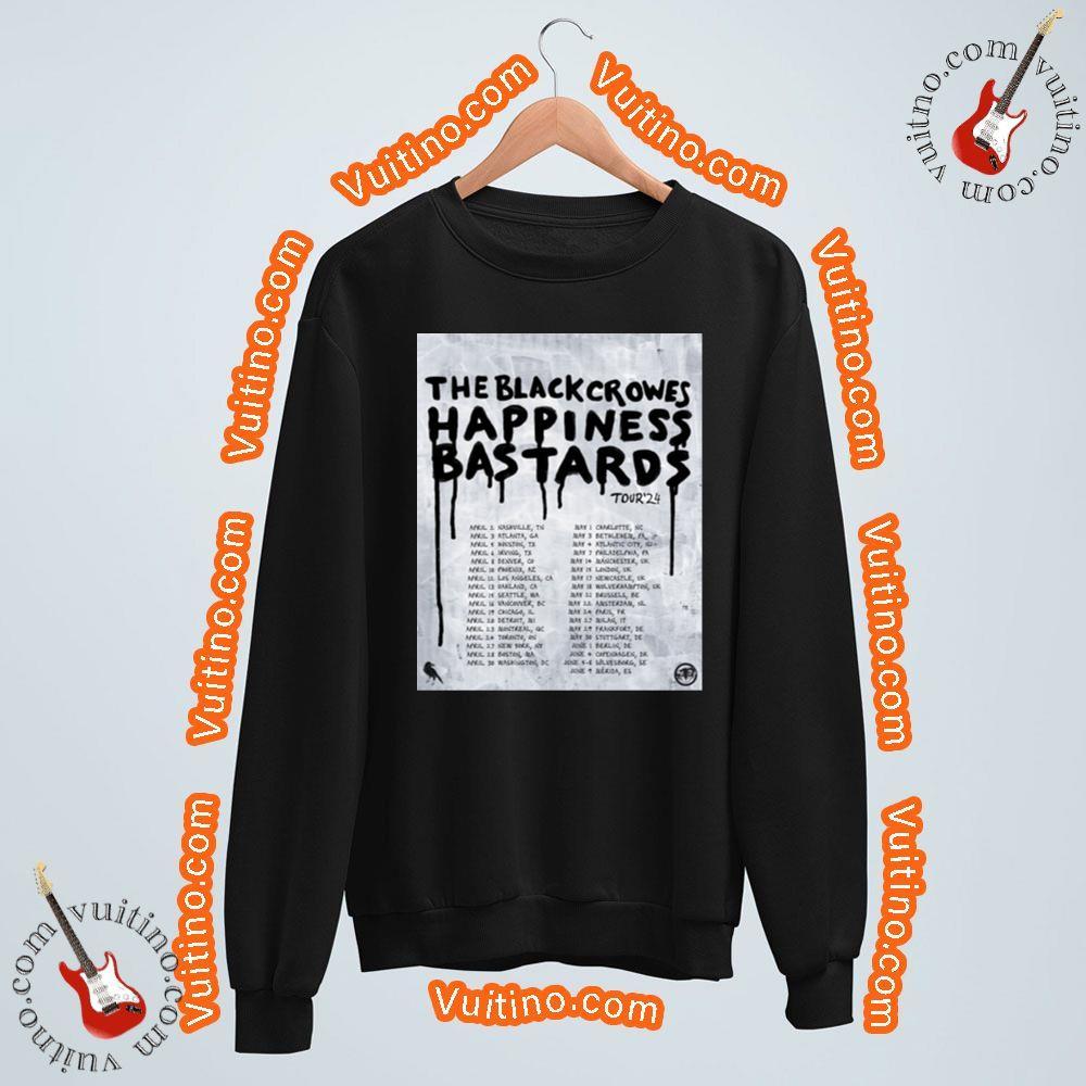 The Black Crowes Happiness Bastards Dates Shirt
