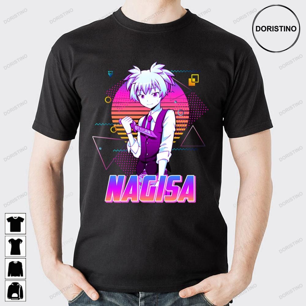 Neon Style Nagisa Shiota Retro Assassination Classroom Doristino Limited Edition T-shirts