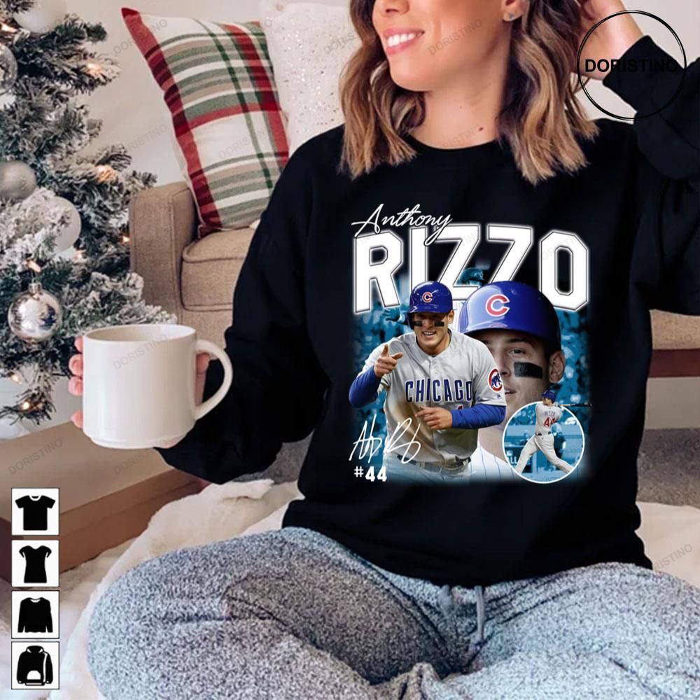 Anthony Rizzo Signature Retro 90s Rap Style Art Baseball Trending Style