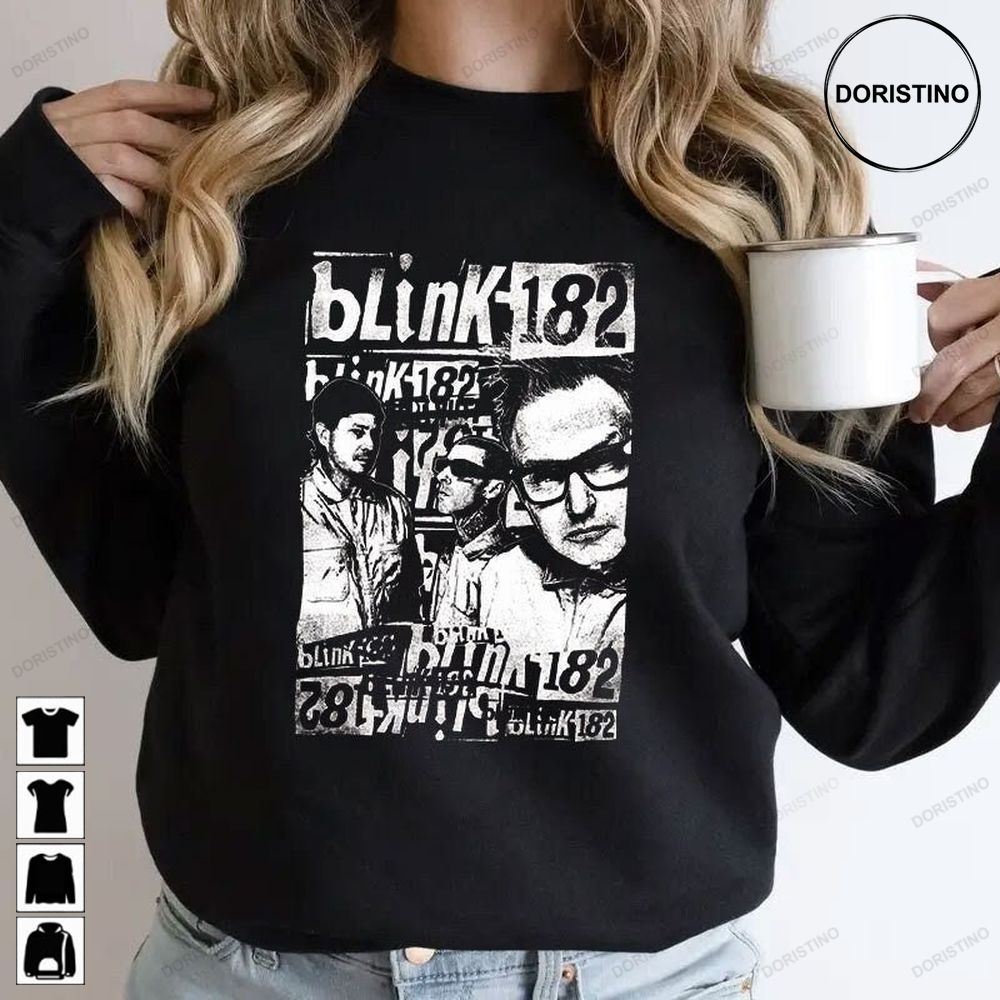 182 World Tour 2023 Vintage Blink Blink Band Limited Edition T-shirts