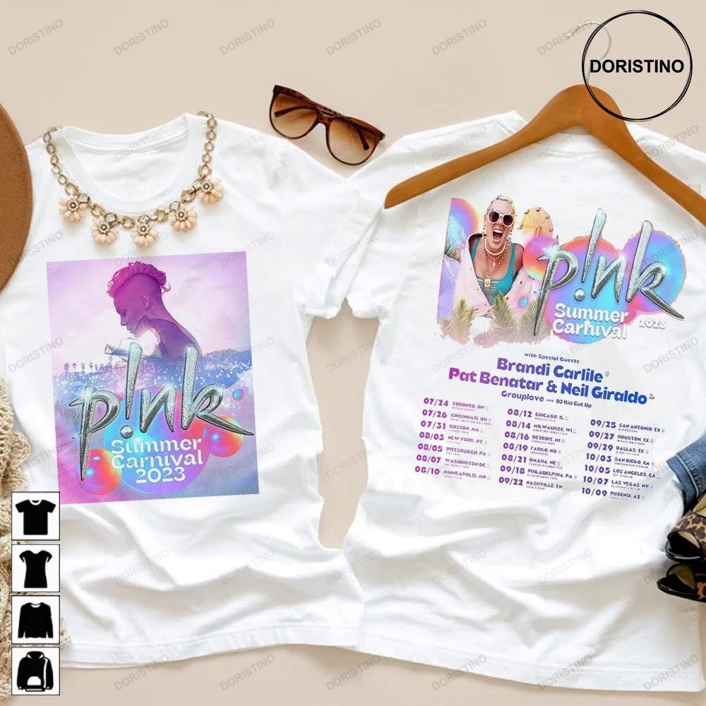 2023 Pnk Us Summer Carnival Tour Pink Tour 2023 Limited Edition T-shirts