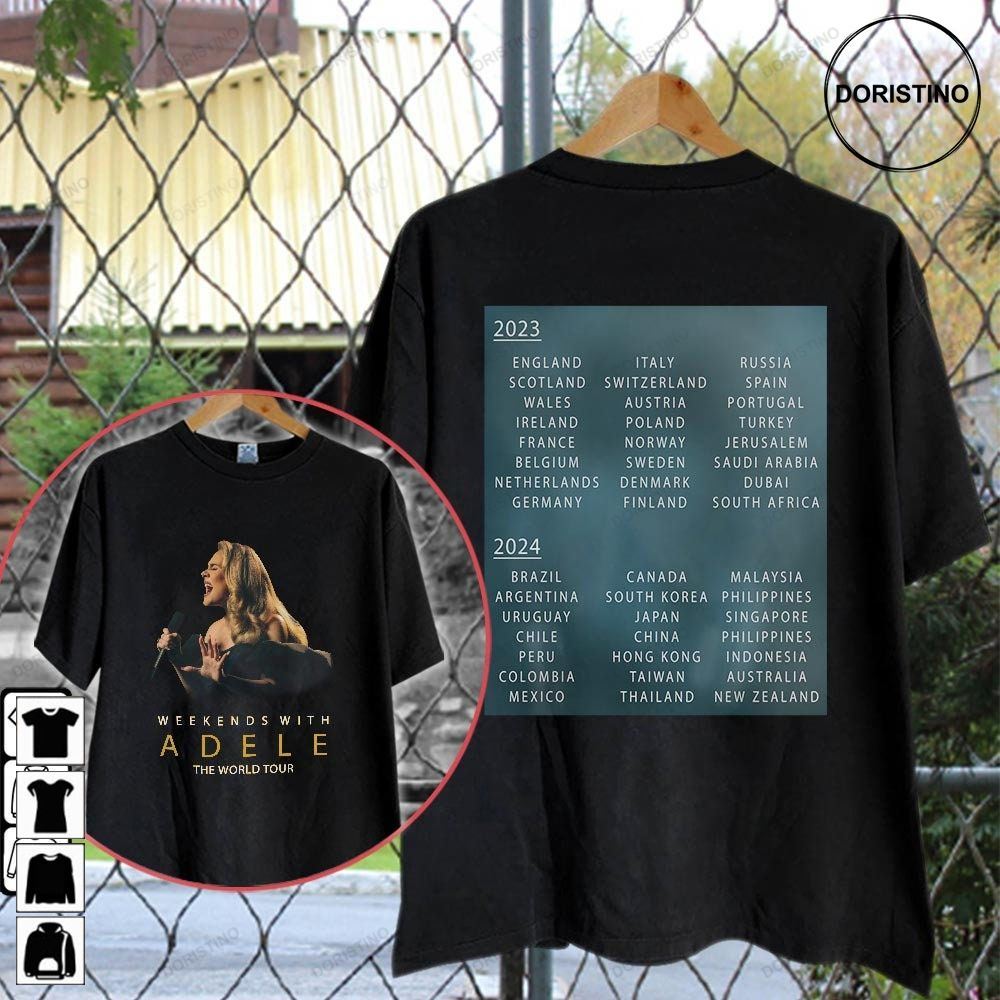 Adele Weekends With Adele Concert Tour Double Sided Tour 2023 Trending Style