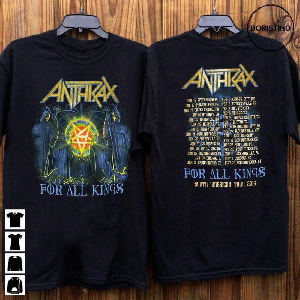 Anthrax Heavy Metal Band Vintage Anthrax For All Kings Limited Edition T-shirts