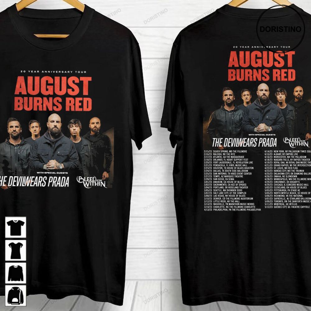 August Burns Red 2023 Tour August Burns Red Band Limited Edition T-shirts