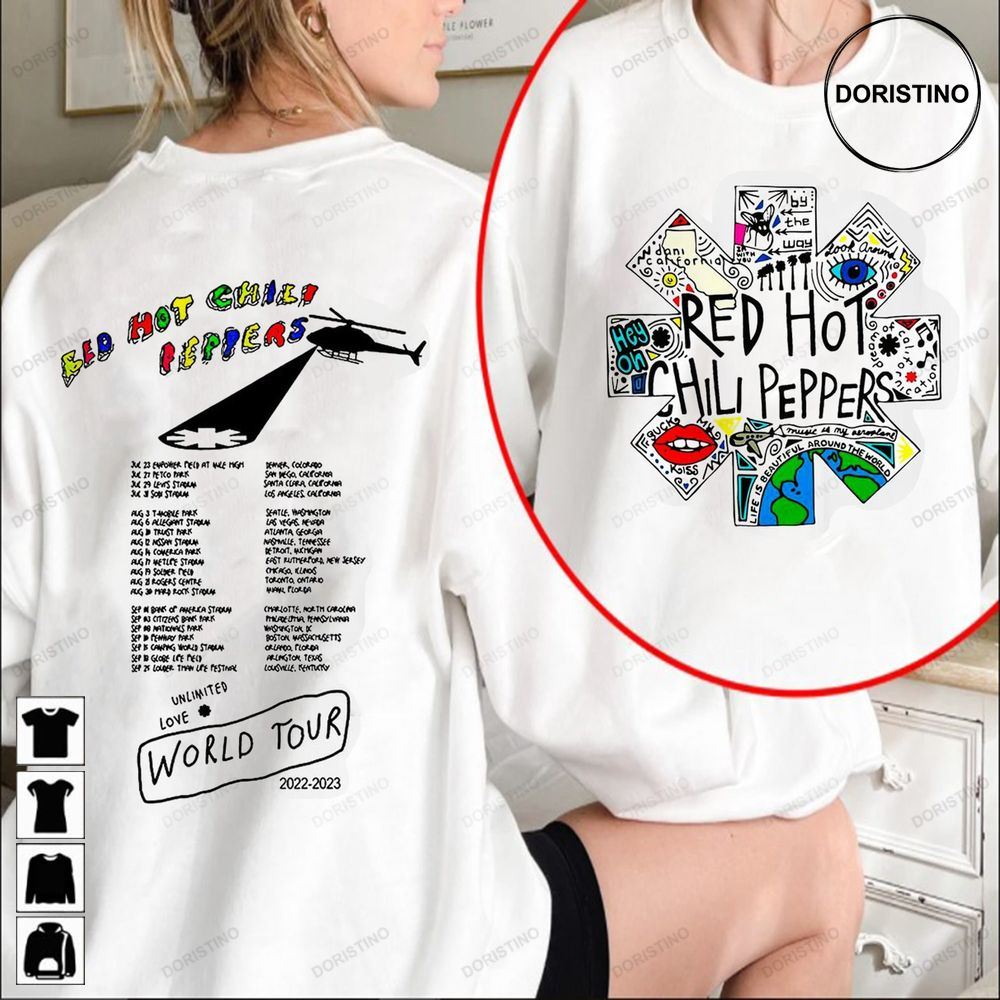 Chili Peppers Tour 2023 Red Hot Tour 2023 Limited Edition T-shirts