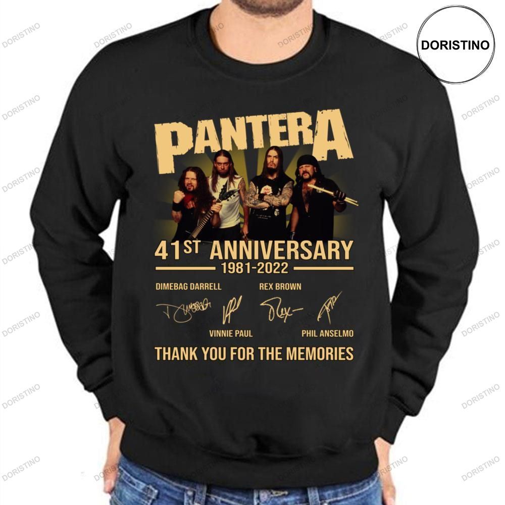 41st Anniversary 1981-2022 Pantera Thank You For Memories Signatures Shirt