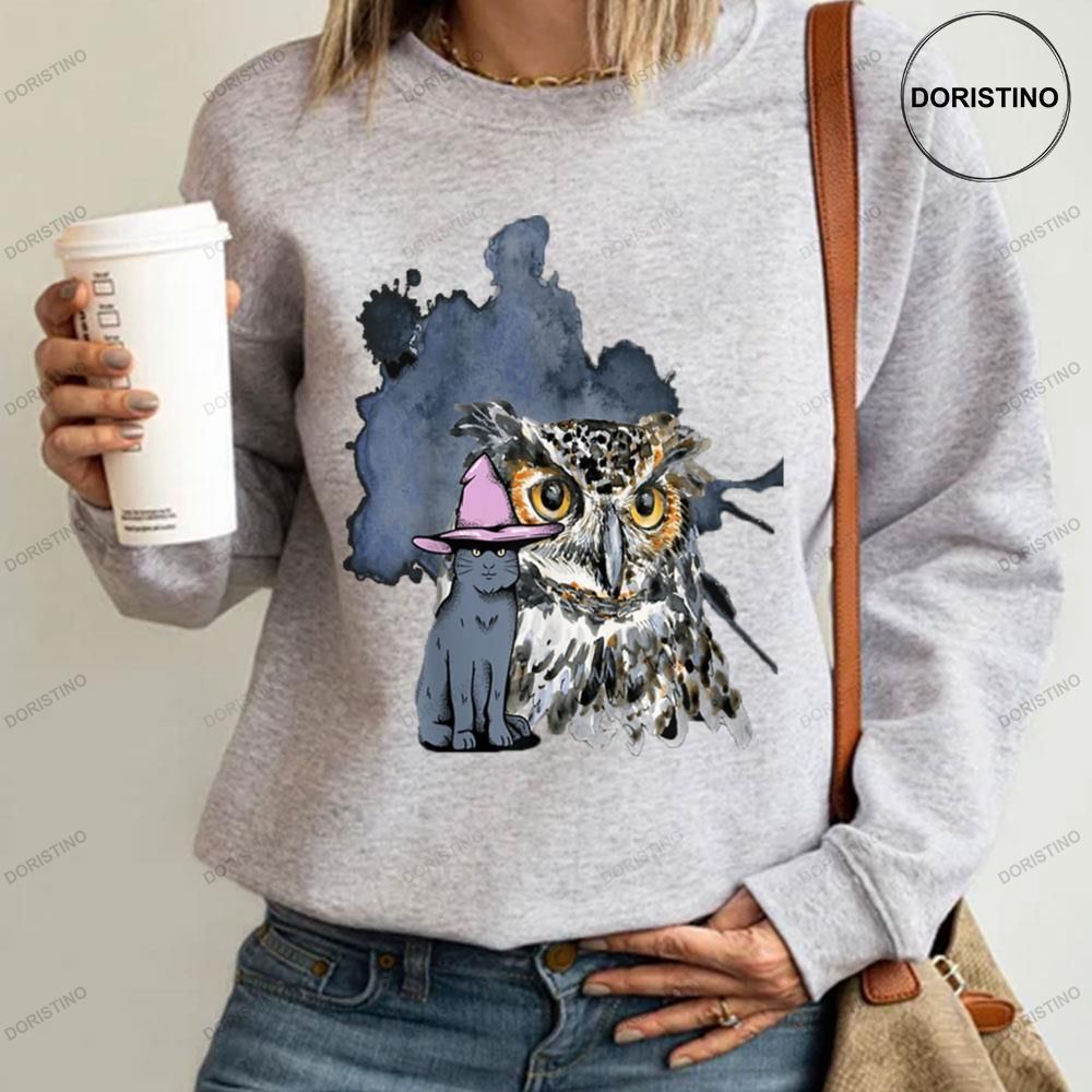 A Cat And An Owl Funny Pet Owner Shirt