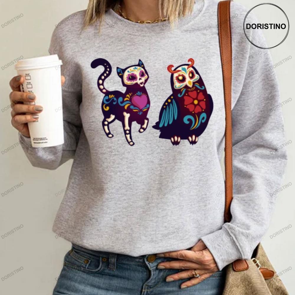 A Cat And An Owl Mexico Art Shirts