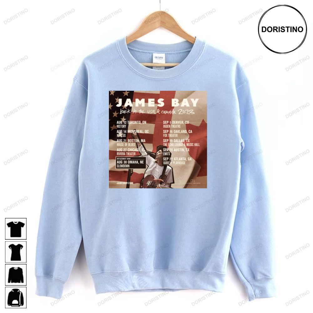 James Bay Usa And Canada 2023 Limited Edition T-shirts