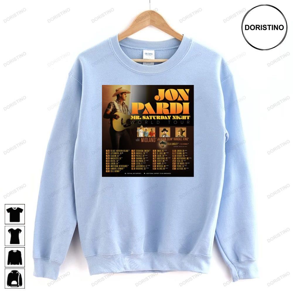 Jon Pardi 2023 Tour Limited Edition T-shirts