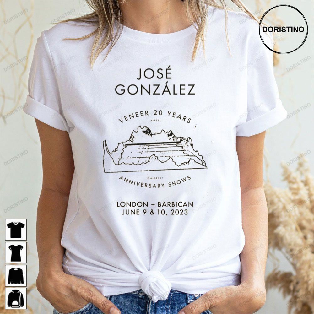Jose Gonzalez Veneer 20 Yearstour Awesome Shirts