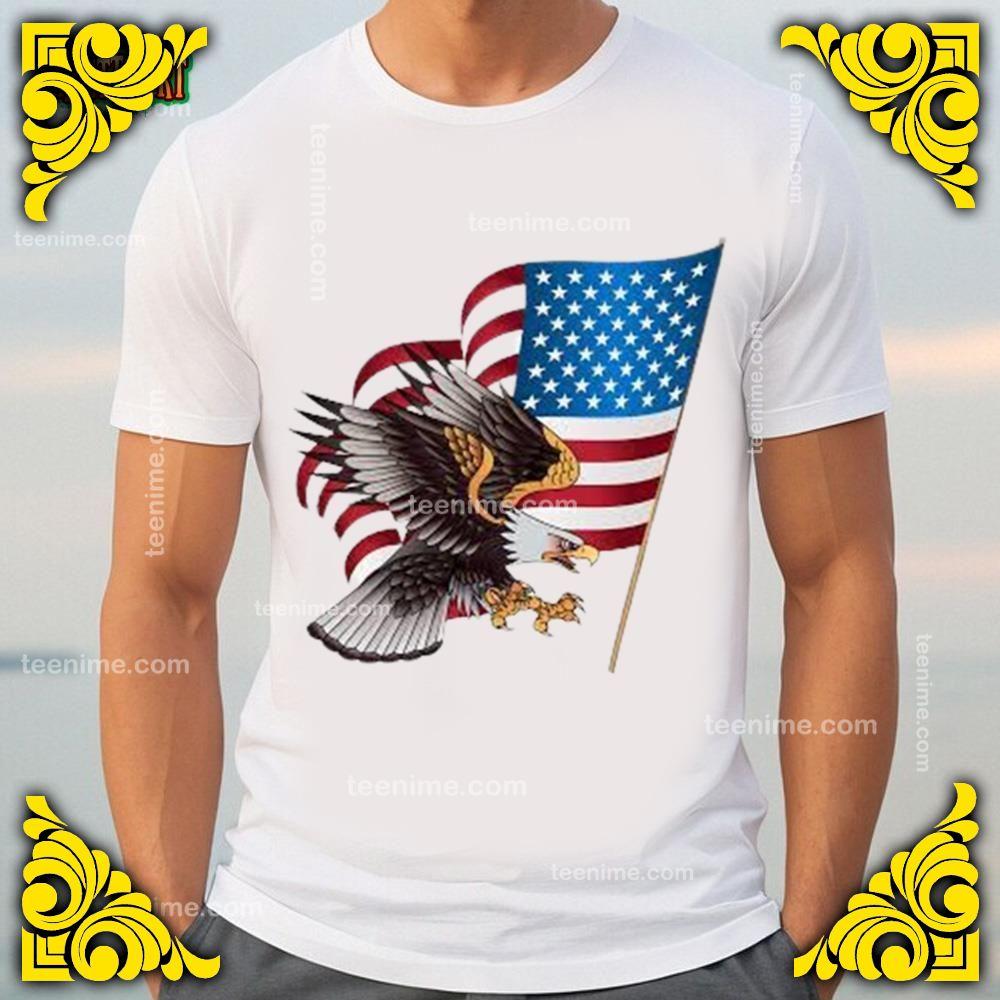 American Flag Shirt Strong Eagle T-shirt Happy 4th Of Day
