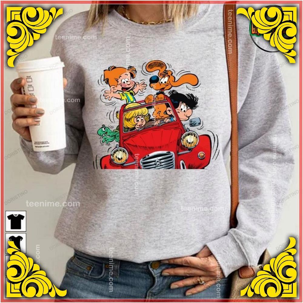 Boule Et Bill Billy And Buddy In The Car Tshirt Sweatshirt Hoodie