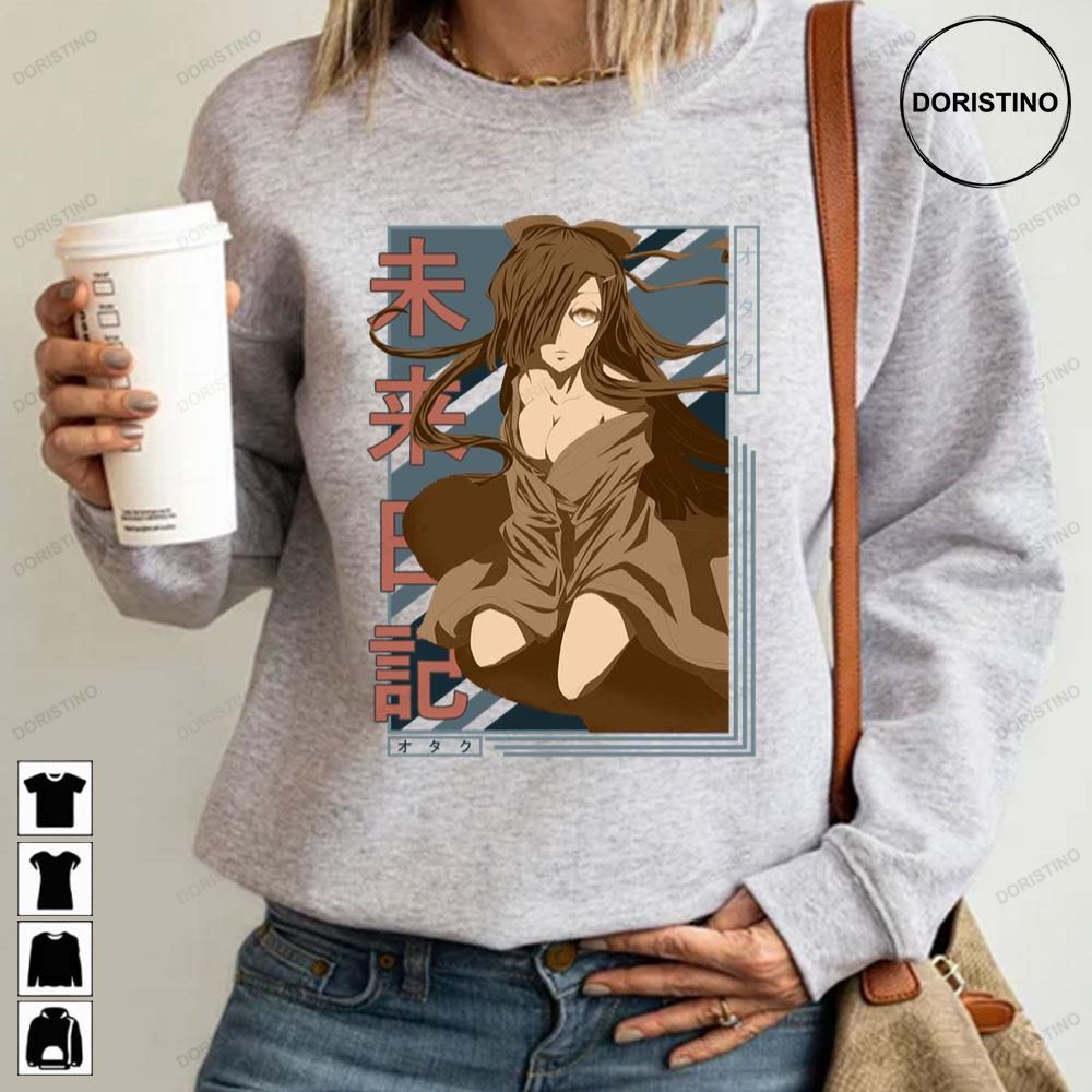 Tsubaki Kasugano Future Diary Mirai Nikki Retro Limited Edition T-shirts