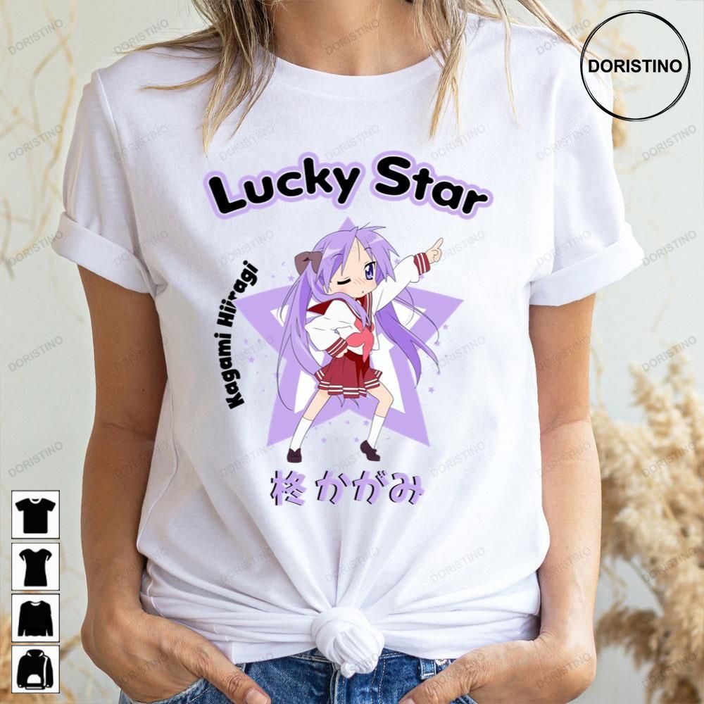 Unisex Lucky Star Kagami Hiiragi School Life Anime Trending Style