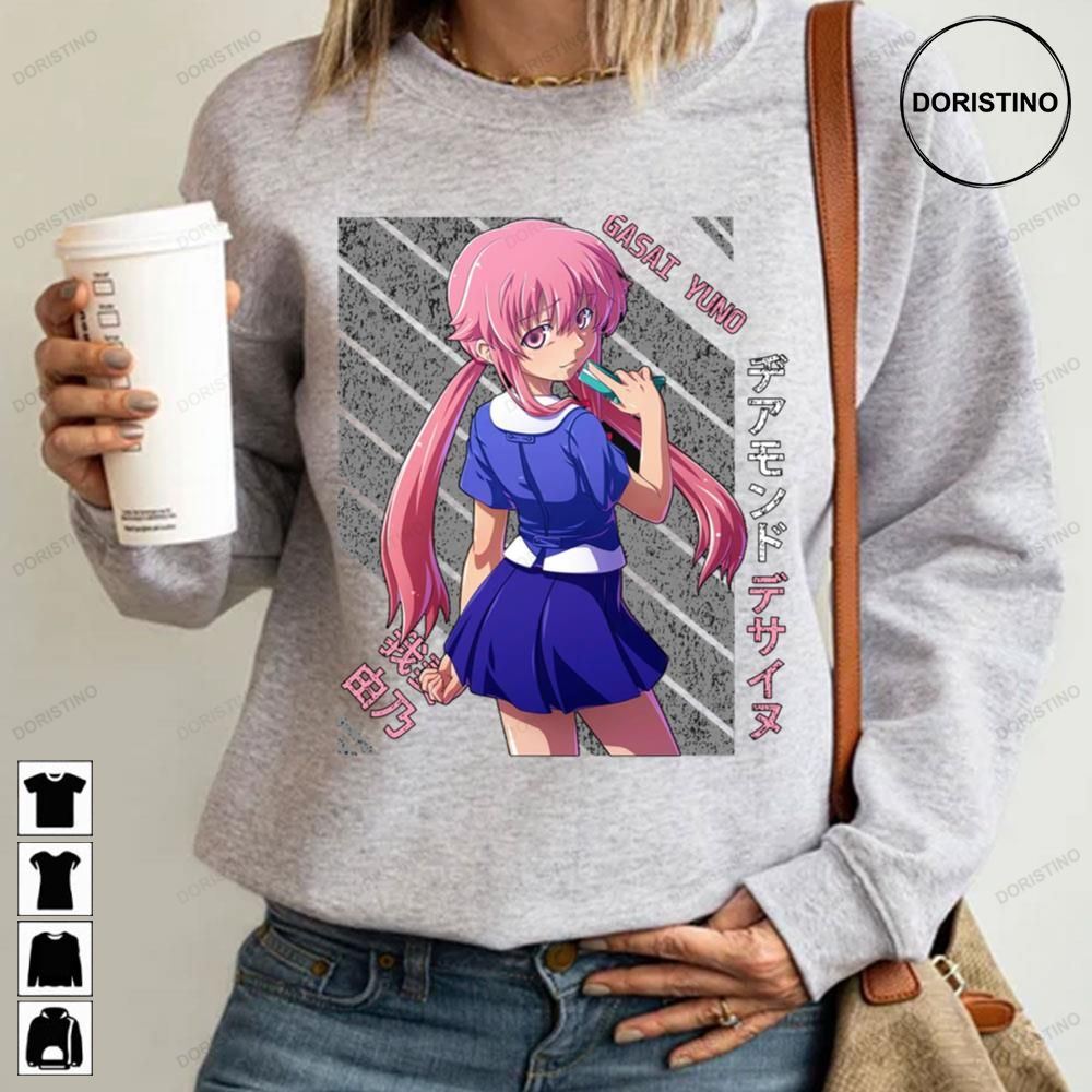 Vintage Yuno Gasai Mirai Nikki Limited Edition T-shirts