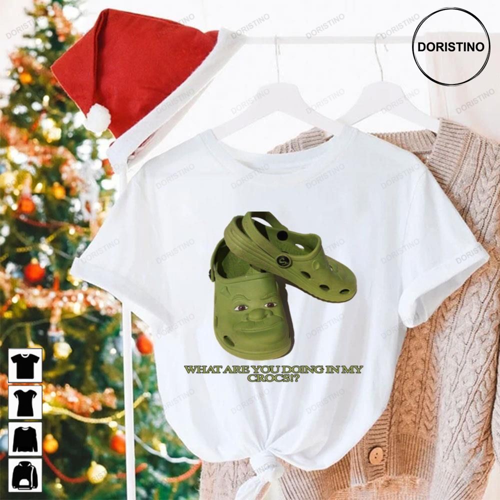 What are you doing in my Shrek Crocs  Baby One-Piece for Sale by