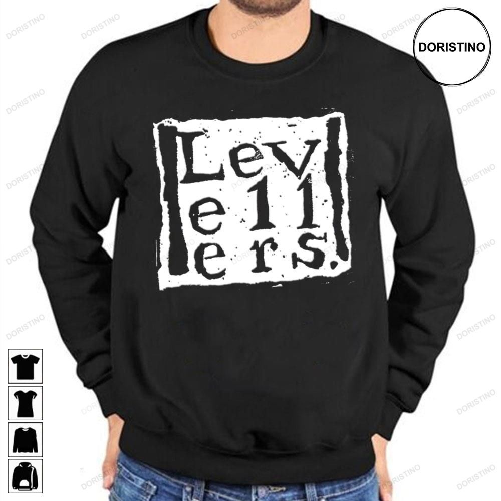 White Logo Levellers English Folk Rock Trending Style