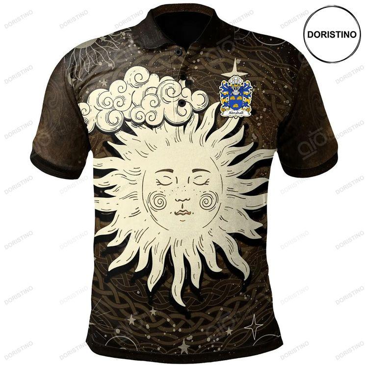 Abrahall Welsh Family Crest Polo Shirt Celtic Wicca Sun Moon Doristino Polo Shirt|Doristino Awesome Polo Shirt|Doristino Limited Edition Polo Shirt}