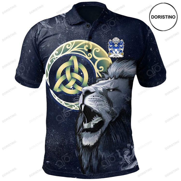 Adam Ap Hywel Welsh Family Crest Polo Shirt Lion Celtic Moon Doristino Polo Shirt|Doristino Awesome Polo Shirt|Doristino Limited Edition Polo Shirt}