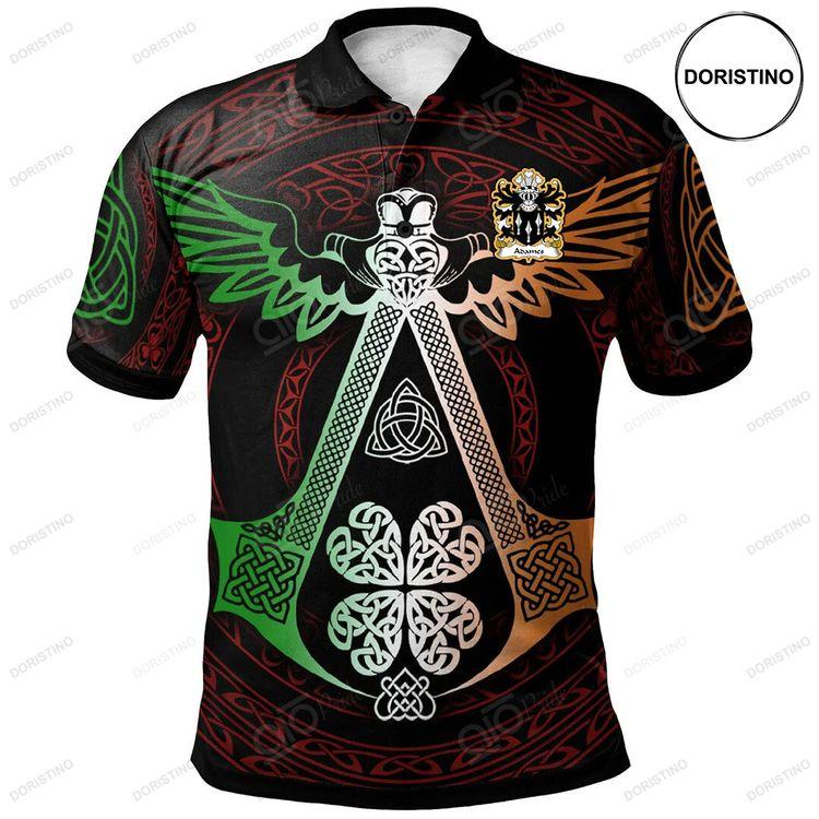 Adames Of Cardiganshire Welsh Family Crest Polo Shirt Irish Celtic Symbols And Ornaments Doristino Polo Shirt|Doristino Awesome Polo Shirt|Doristino Limited Edition Polo Shirt}