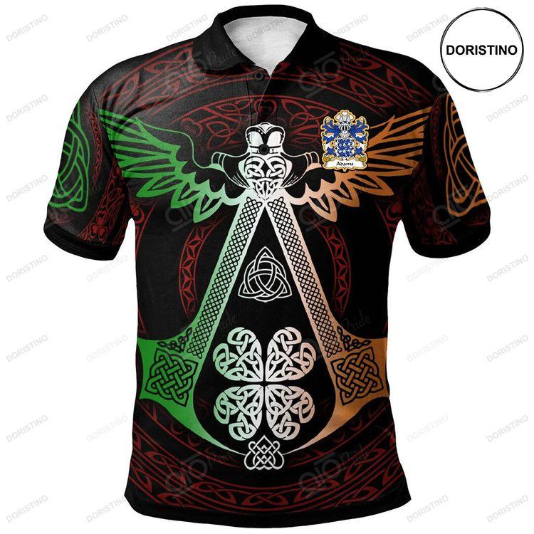Adams Welsh Family Crest Polo Shirt Irish Celtic Symbols And Ornaments Doristino Polo Shirt|Doristino Awesome Polo Shirt|Doristino Limited Edition Polo Shirt}