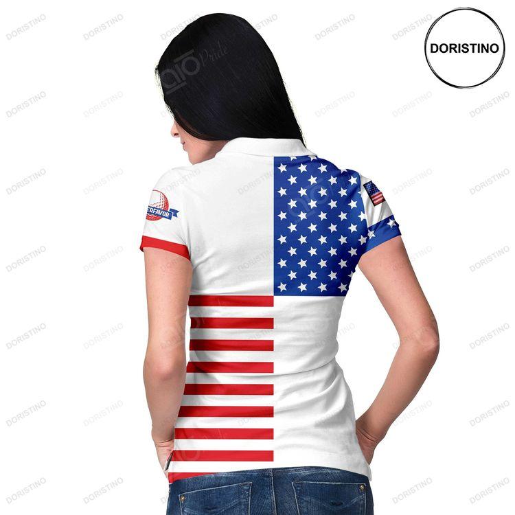 American Flag Golf V2 Short Sleeve Women Polo Shirt Patriotic Golf Shirt For Ladies Unique Golf Gift For Girls Doristino Polo Shirt|Doristino Awesome Polo Shirt|Doristino Limited Edition Polo Shirt}