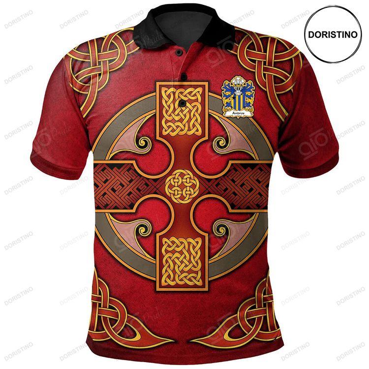 Andros Or Andrews Welsh Family Crest Polo Shirt Vintage Celtic Cross Red Doristino Polo Shirt|Doristino Awesome Polo Shirt|Doristino Limited Edition Polo Shirt}