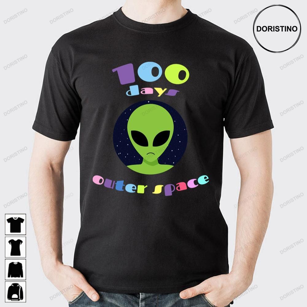 100 Days Outer Space Ufo Aliens Awesome Shirts