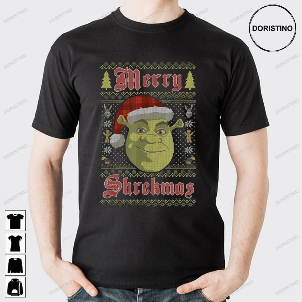 Shrek Merry Shrekmas Ugly Style Christmas Awesome Shirts
